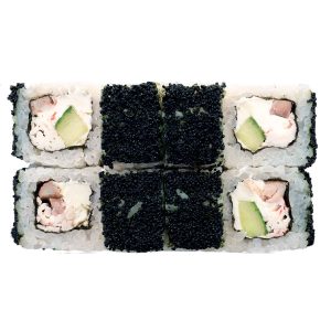 Большой ролл Морской еж с угрем, огурцом и крабом