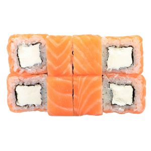 Большой ролл Нежность с сыром и лососем