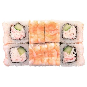 Большой ролл Пучина с крабом и креветками