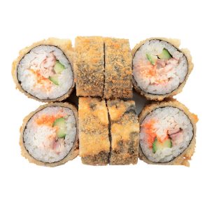 Горячий ролл Горячая калифорния с угрем и крабом