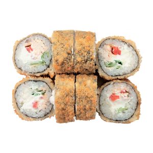 Горячий ролл Сейко с копченой куриной грудкой и салатом айсберг