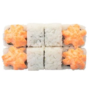 Запеченный ролл Нью-Йорк с беконом и огурцом